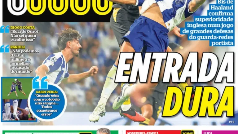 Por cá: Entrada dura no Dragão e confiança inabalável em Alvalade