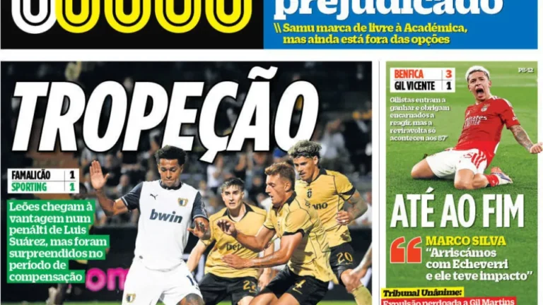 Por cá: Domingo de golpes finais trama Sporting